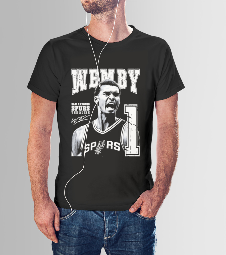 Wemby San Antonio Spurs The Alien 1 Victor Wembanyama Basketball T-Shirt