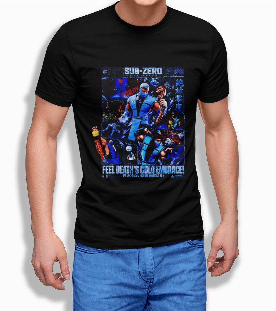 SUB ZERO Fatality Feel Death's Cold Embrace Mortal Kombat T-Shirt