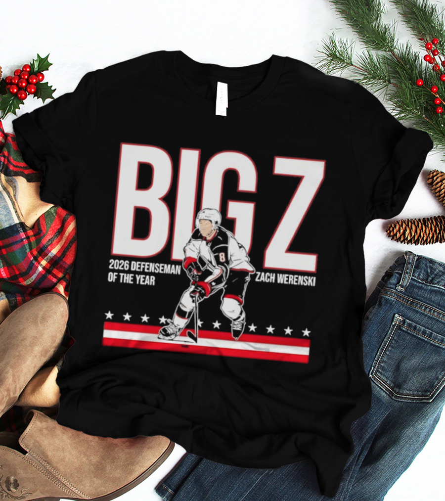Big Z Zach Werenski Columbus Blue Jackets 2026 Defenseman Of The Year T-Shirt