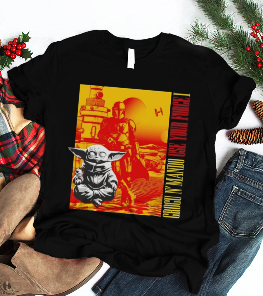 Grogu N' Mando Use Your Force I Star Wars Adventure T-Shirt
