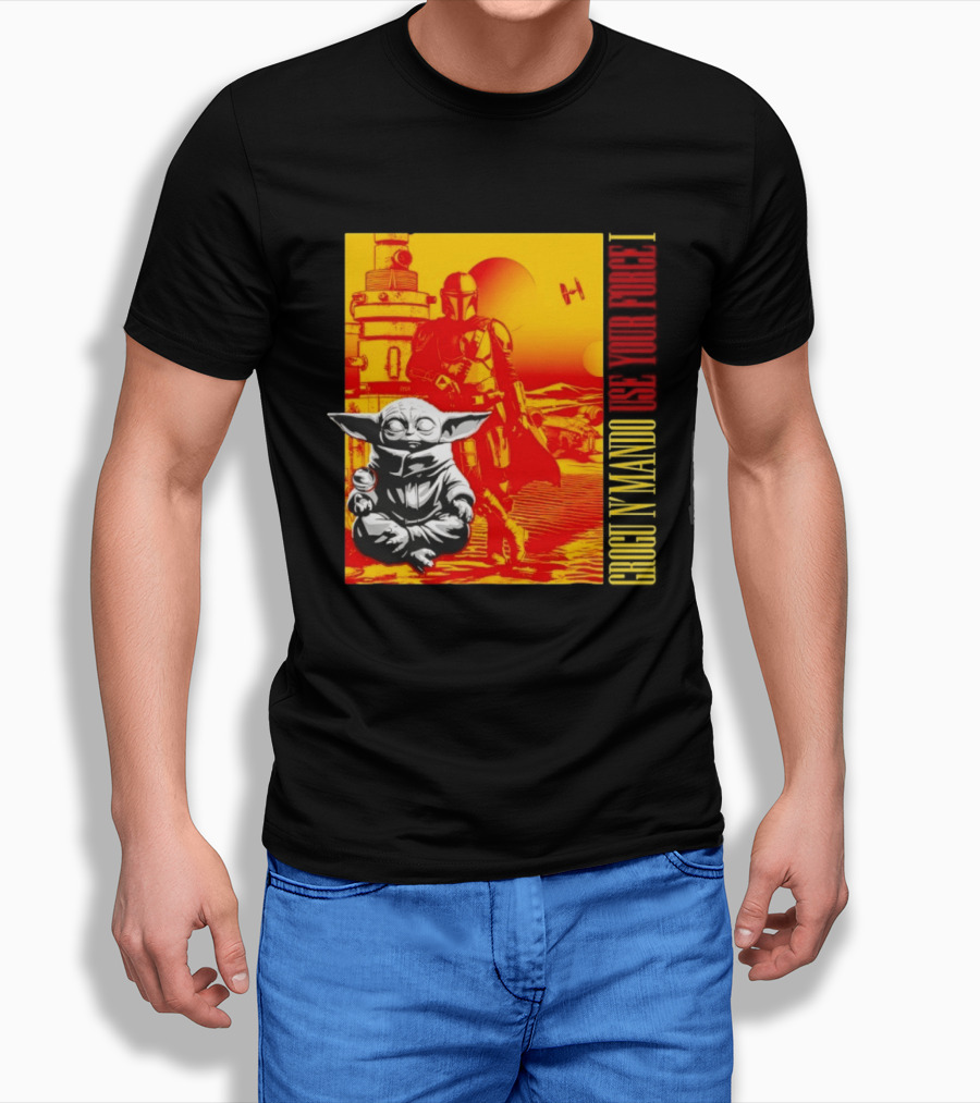 Grogu N' Mando Use Your Force I Star Wars Adventure T-Shirt