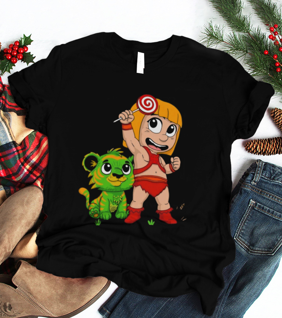 He Man And Battle Cat Masters Of Kindergarten Lollipop Adventure T-Shirt