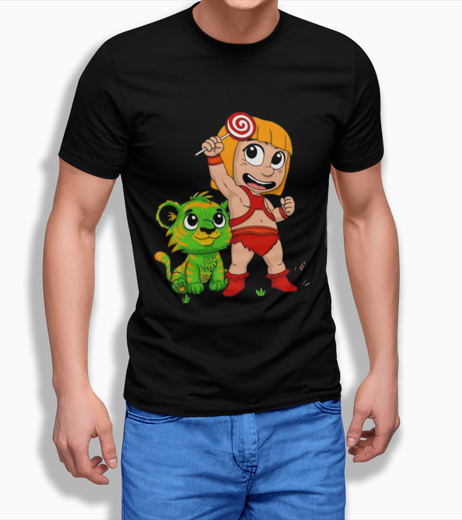 He Man And Battle Cat Masters Of Kindergarten Lollipop Adventure T-Shirt