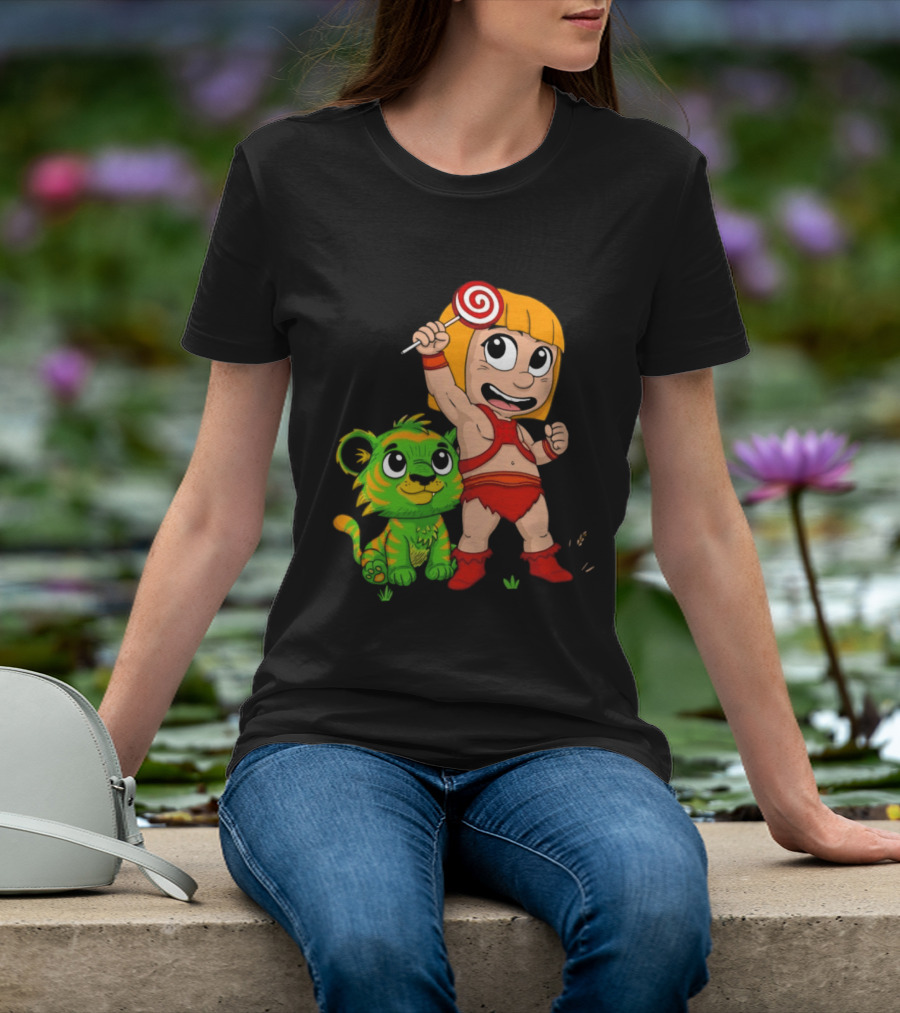 He Man And Battle Cat Masters Of Kindergarten Lollipop Adventure T-Shirt