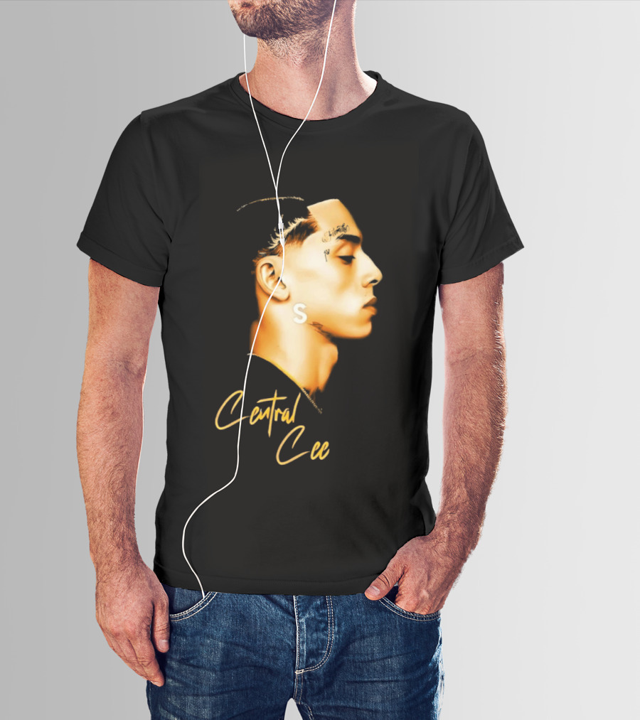 Central Cee Star UK Portrait Profile T-Shirt