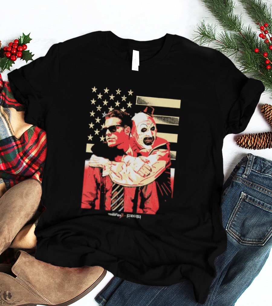 Ice Nine Kills Spencer Clown American Flag Horror Aesthetic T-Shirt