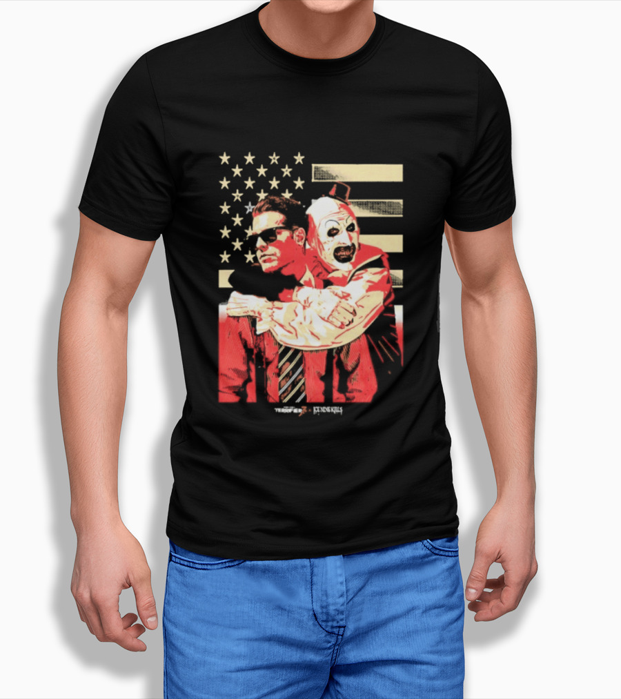 Ice Nine Kills Spencer Clown American Flag Horror Aesthetic T-Shirt