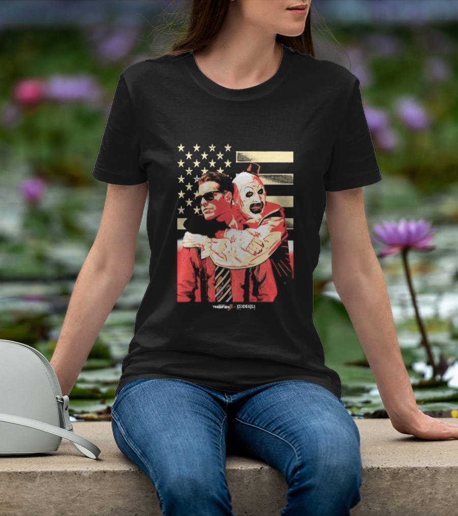 Ice Nine Kills Spencer Clown American Flag Horror Aesthetic T-Shirt