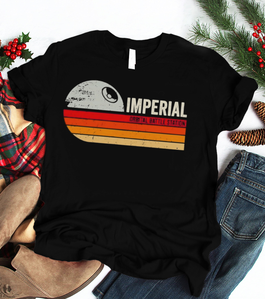 Star Wars Imperial Orbital Battle Station Death Star Sunset T-Shirt