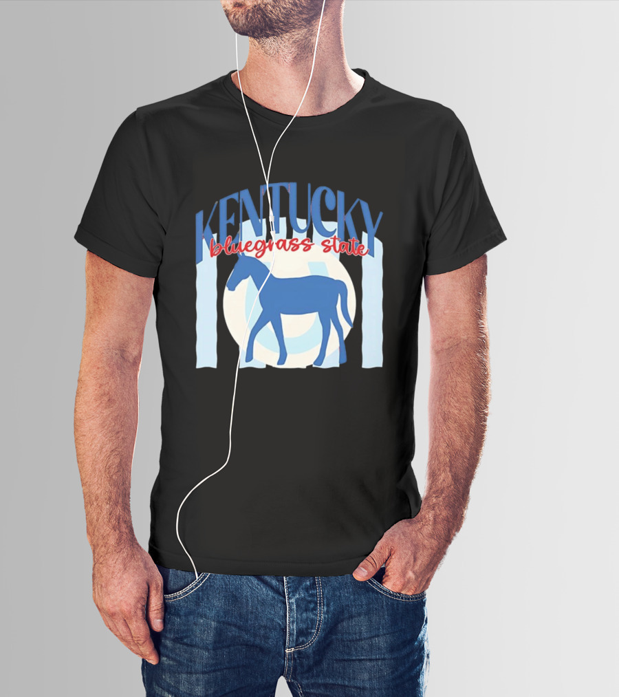 Kentucky Bluegrass State Horse Horseshoe T-Shirt