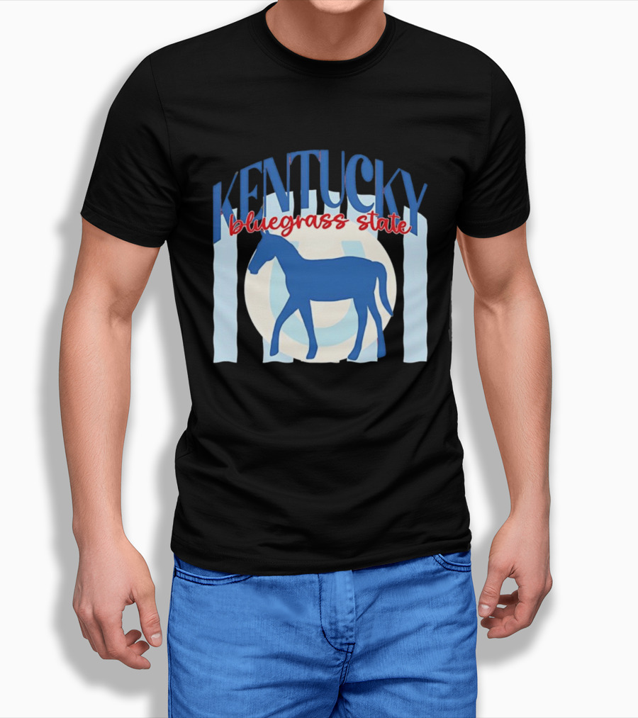 Kentucky Bluegrass State Horse Horseshoe T-Shirt