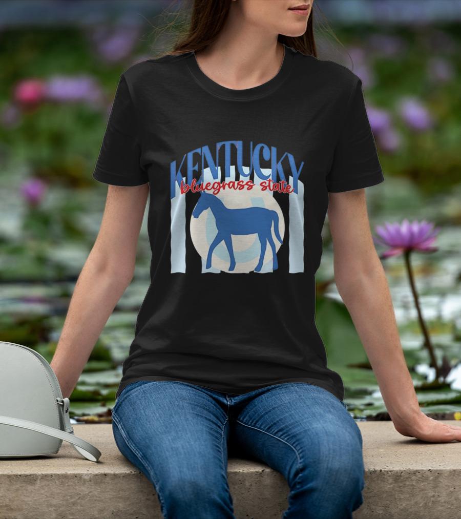 Kentucky Bluegrass State Horse Horseshoe T-Shirt