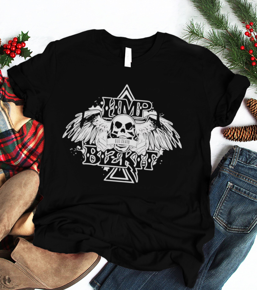 Limp Bizkit Skull Wings Band Music T-Shirt