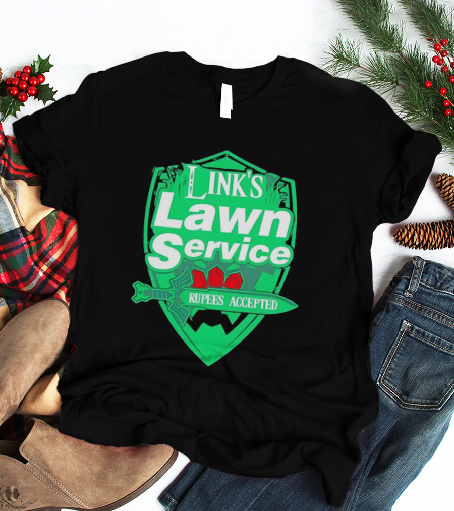 Link's Lawn Service Rupees Accepted The Legend Of Zelda Master Sword T-Shirt
