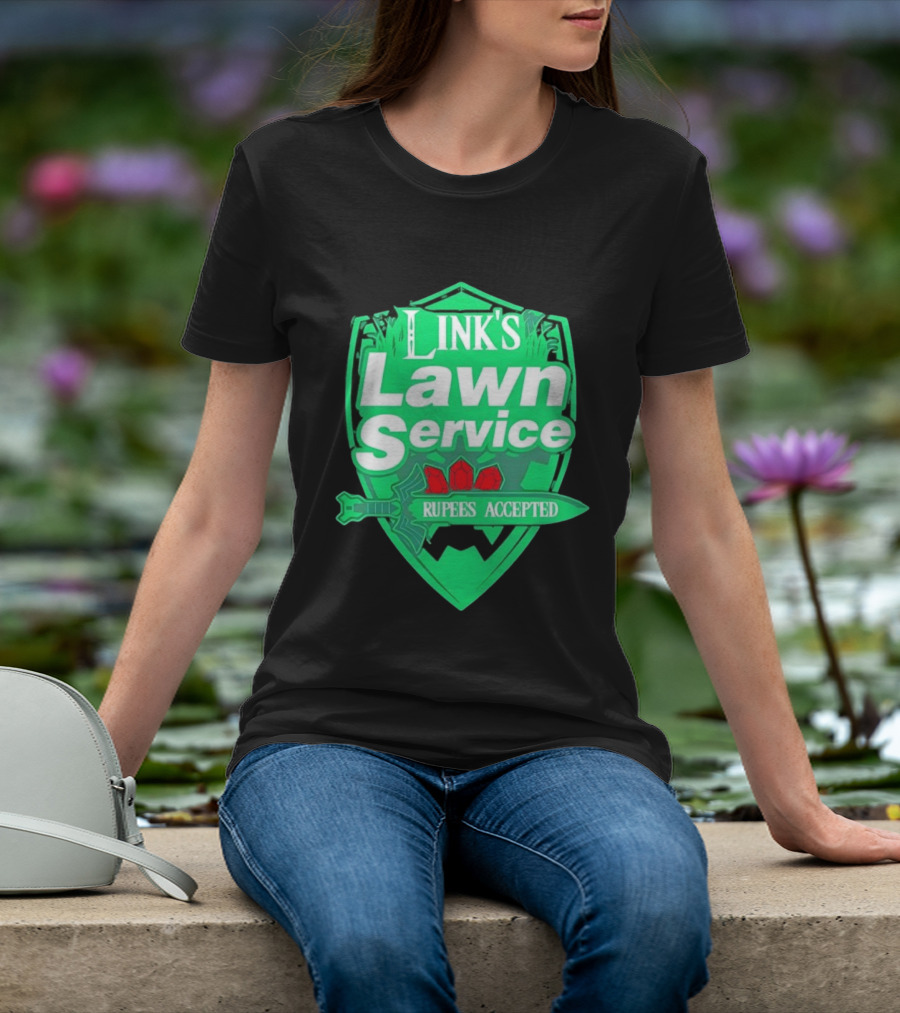 Link's Lawn Service Rupees Accepted The Legend Of Zelda Master Sword T-Shirt