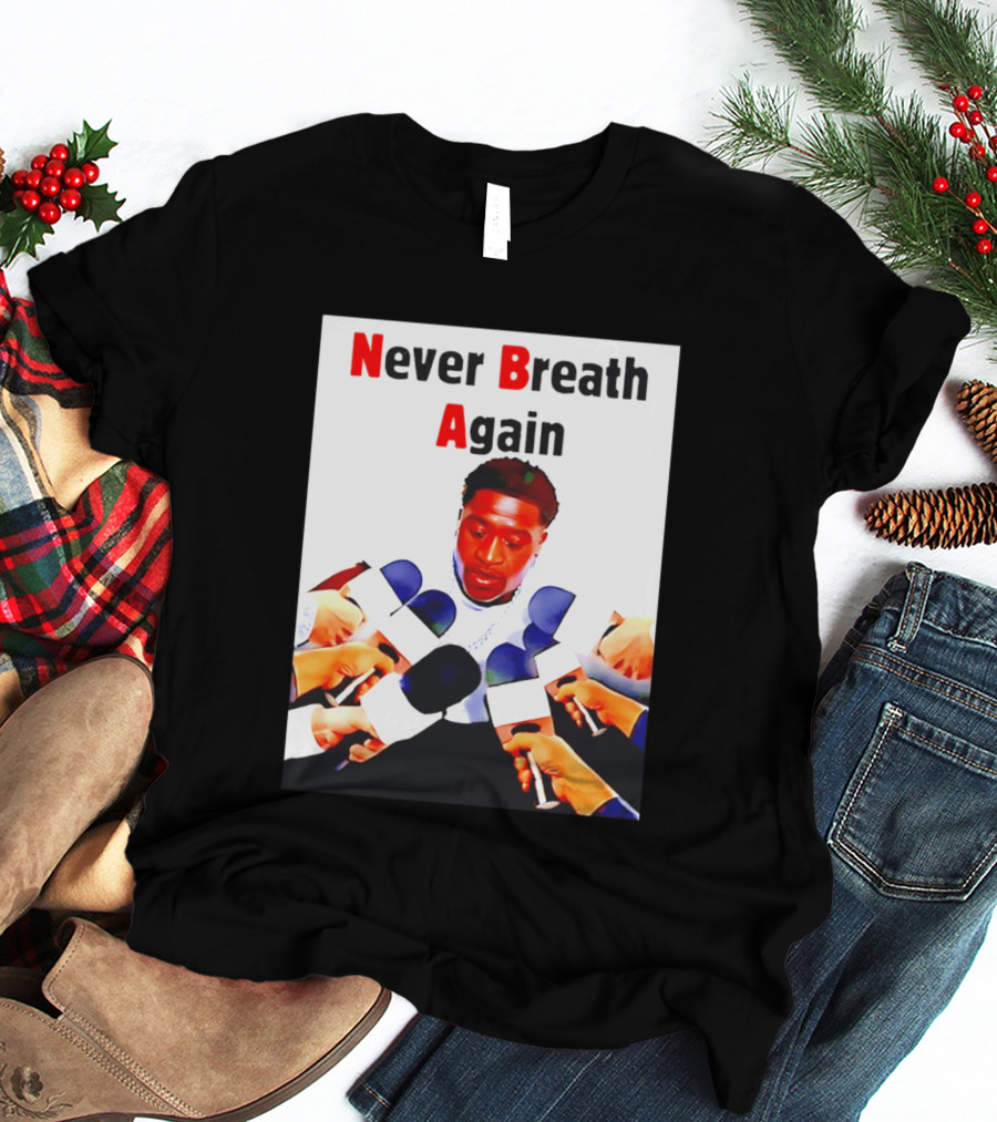 Never Breath Again George Floyd Microphones Press T-Shirt