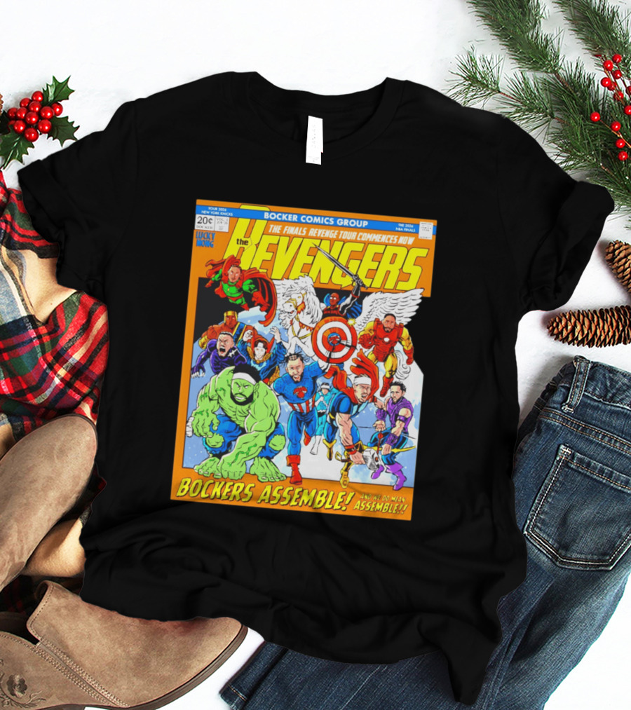 New York Knicks Bocker Comics Finals Revenge Tour Bockers Assemble T-Shirt