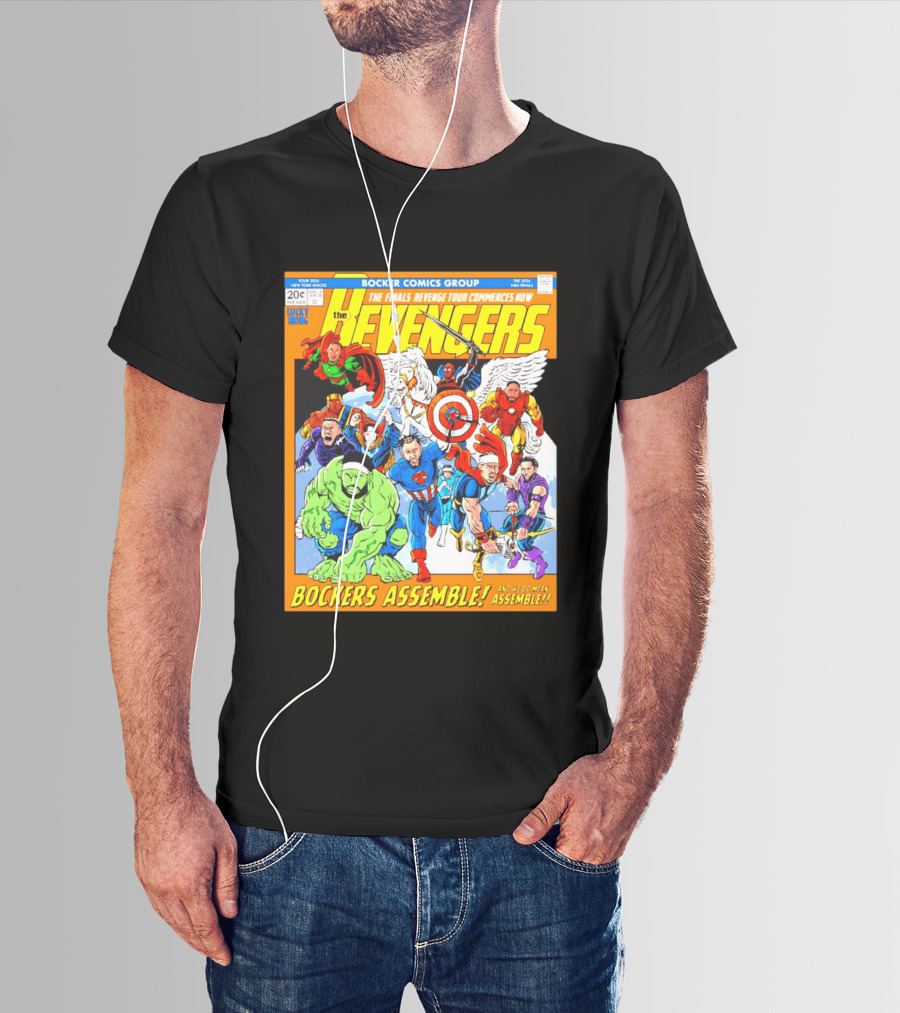 New York Knicks Bocker Comics Finals Revenge Tour Bockers Assemble T-Shirt