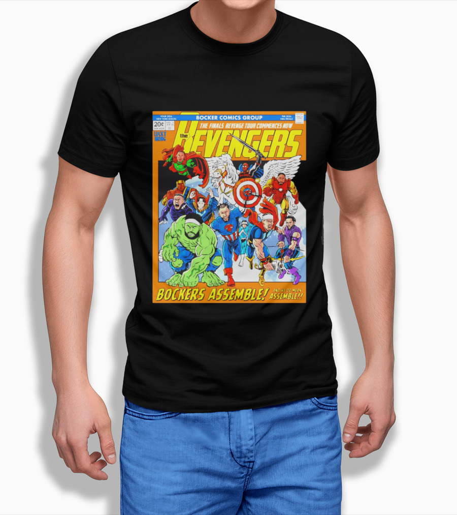 New York Knicks Bocker Comics Finals Revenge Tour Bockers Assemble T-Shirt