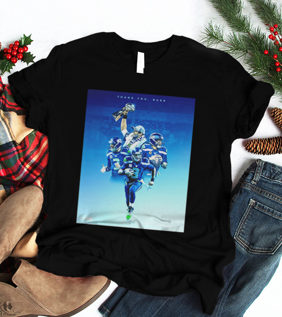 Thank You Russ Seattle Seahawks Russell Wilson Super Bowl 3 T-Shirt