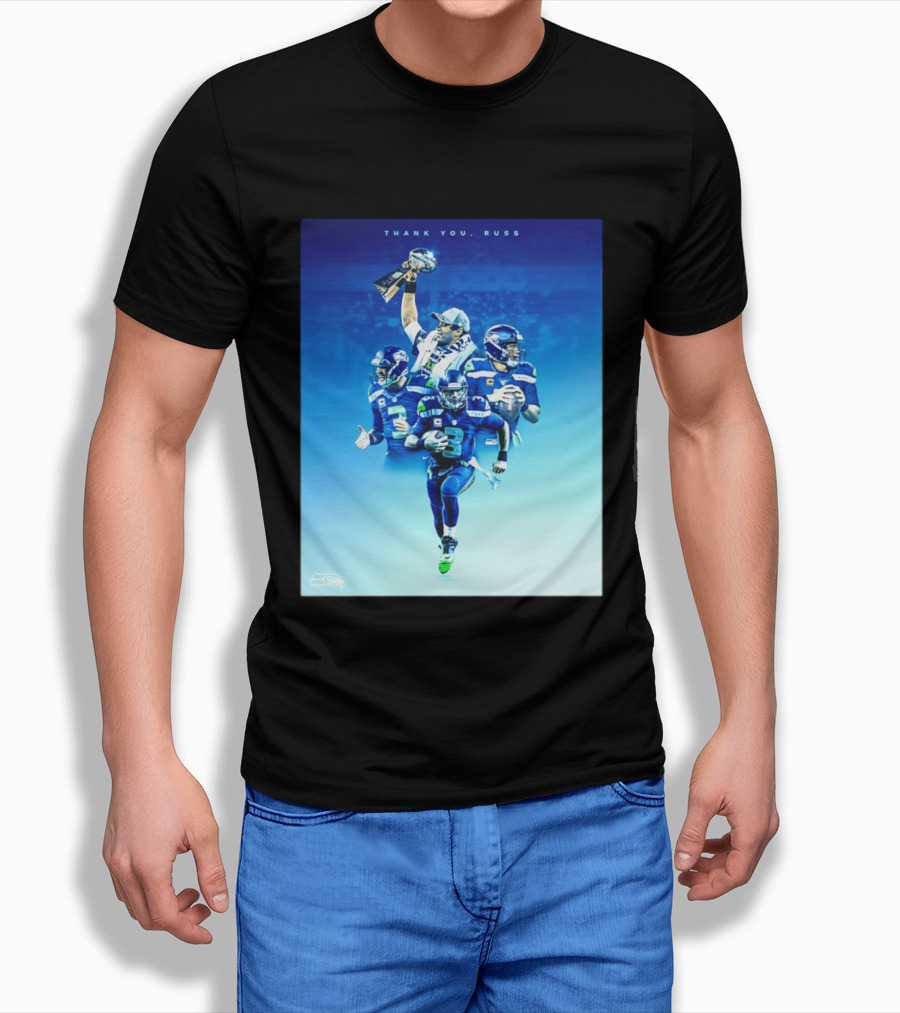 Thank You Russ Seattle Seahawks Russell Wilson Super Bowl 3 T-Shirt