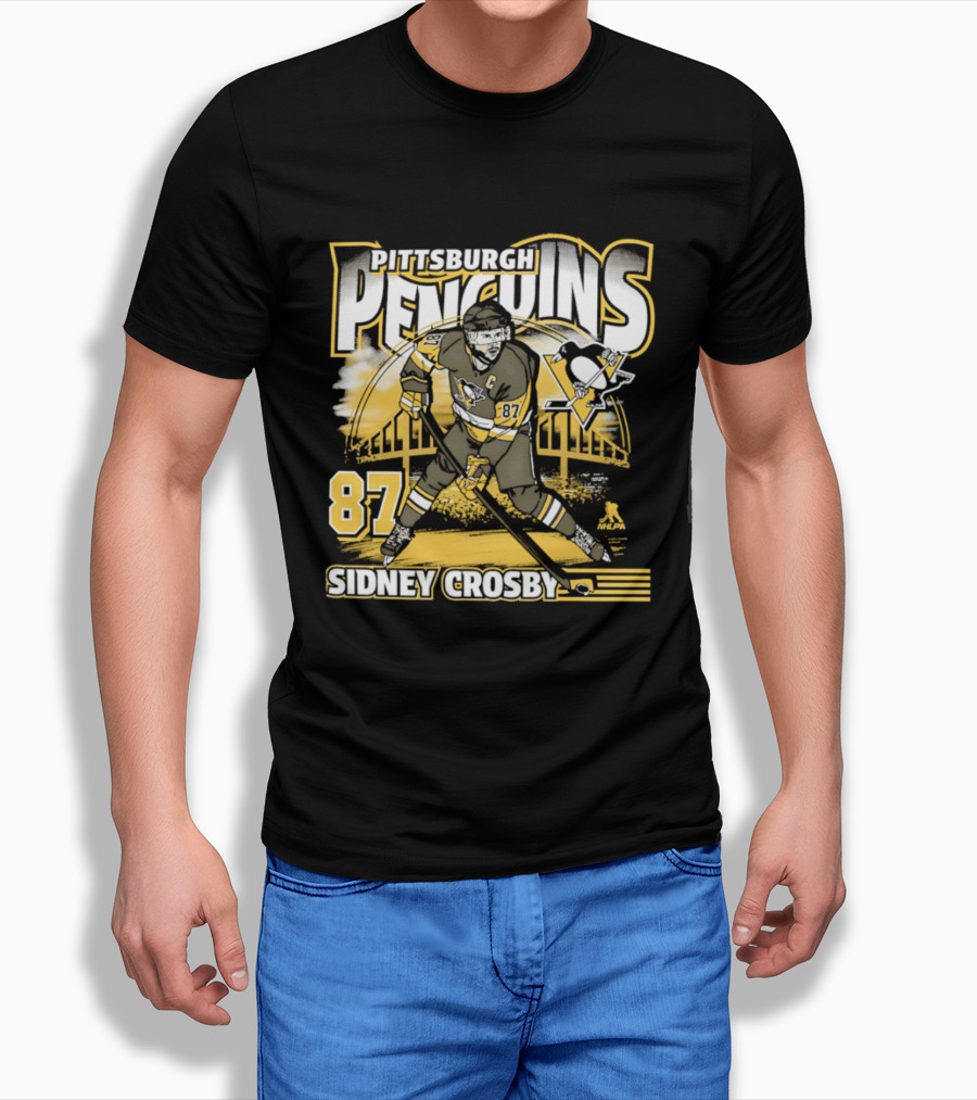 Sidney Crosby 87 Pittsburgh Penguins Player Bridge T-Shirt