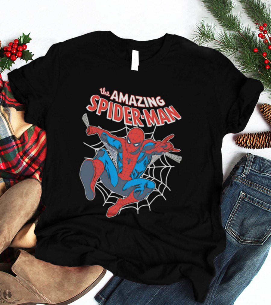 The Amazing Spider Man Web Crawling Comic T-Shirt