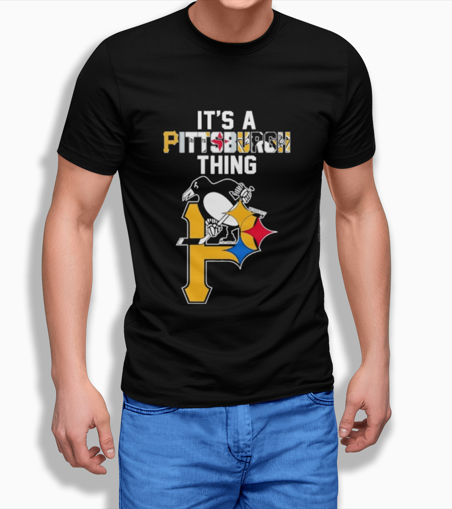 Pittsburgh Sports Icons Steelers Pirates Penguins It's A Pittsburgh Thing T-Shirt