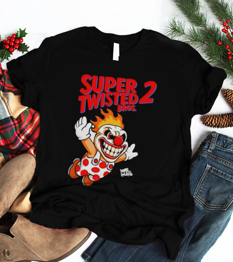 Super Twisted 2 Bros Sweet Tooth Twisted Metal Video Game Mashup T-Shirt
