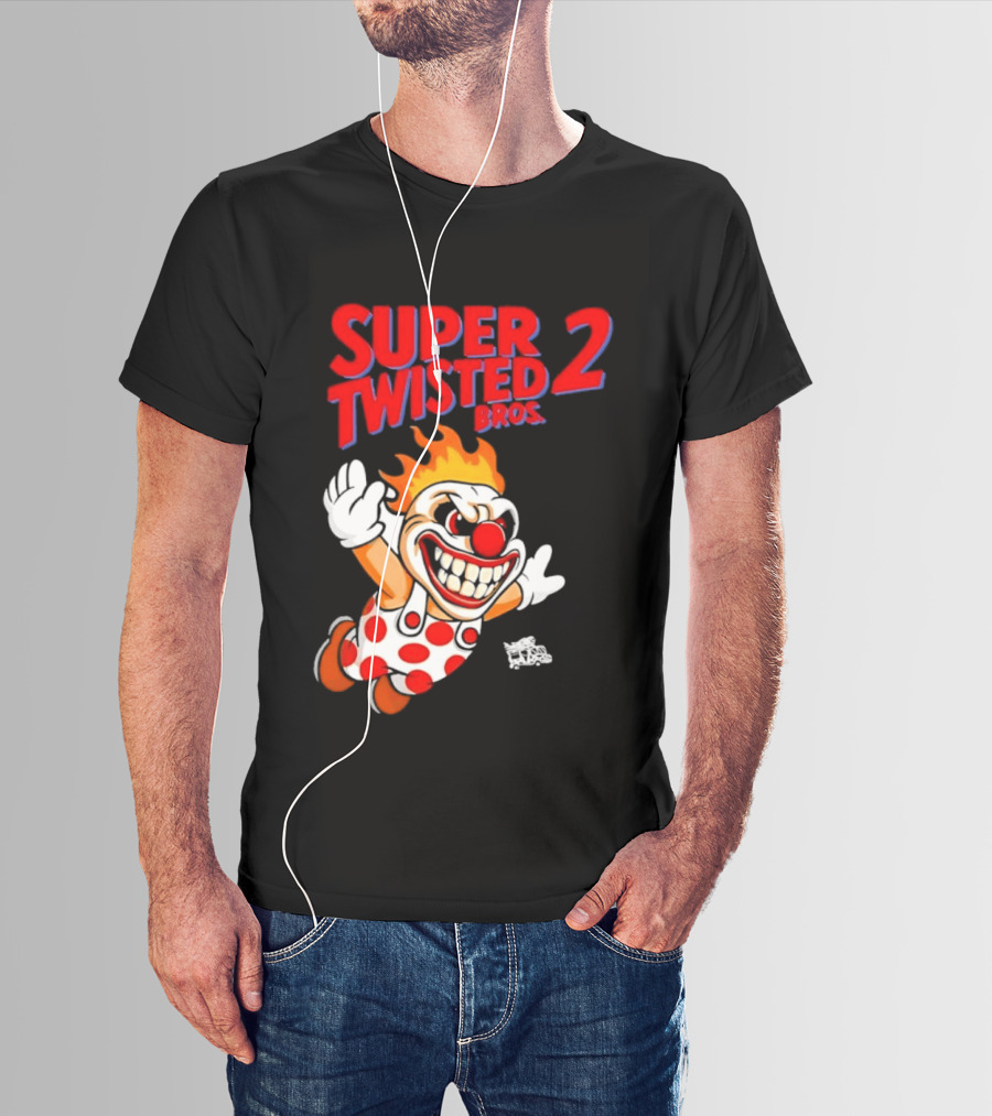 Super Twisted 2 Bros Sweet Tooth Twisted Metal Video Game Mashup T-Shirt