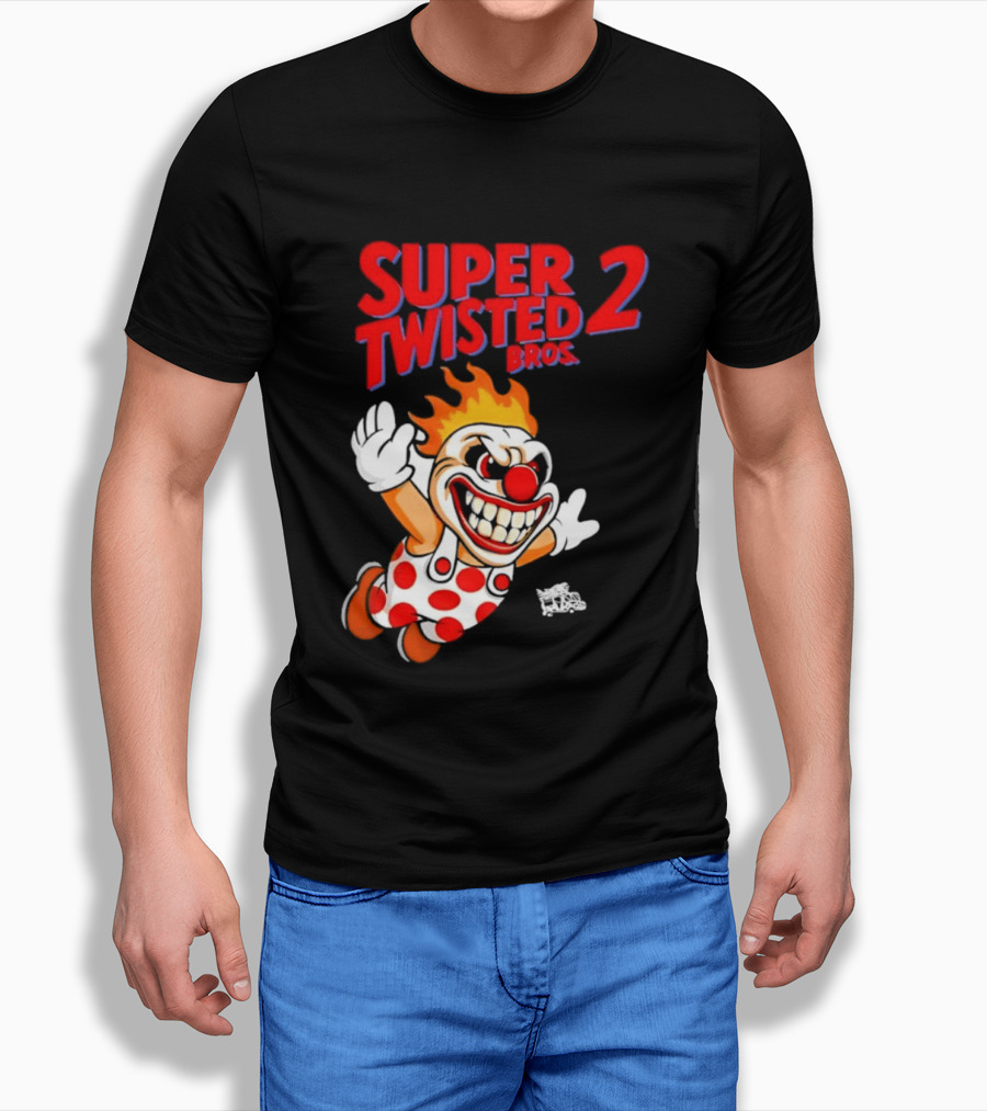Super Twisted 2 Bros Sweet Tooth Twisted Metal Video Game Mashup T-Shirt
