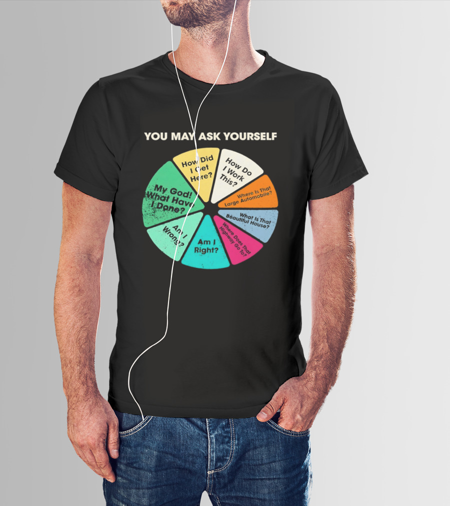 Talking Heads Pie Chart Lyrics You May Ask Yourself Once In A Lifetime T-Shirt