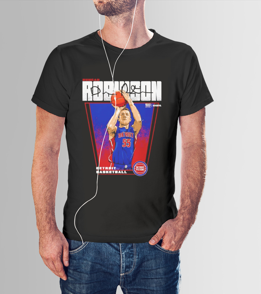Duncan Robinson Detroit Pistons Basketball NBA Number 55 T-Shirt