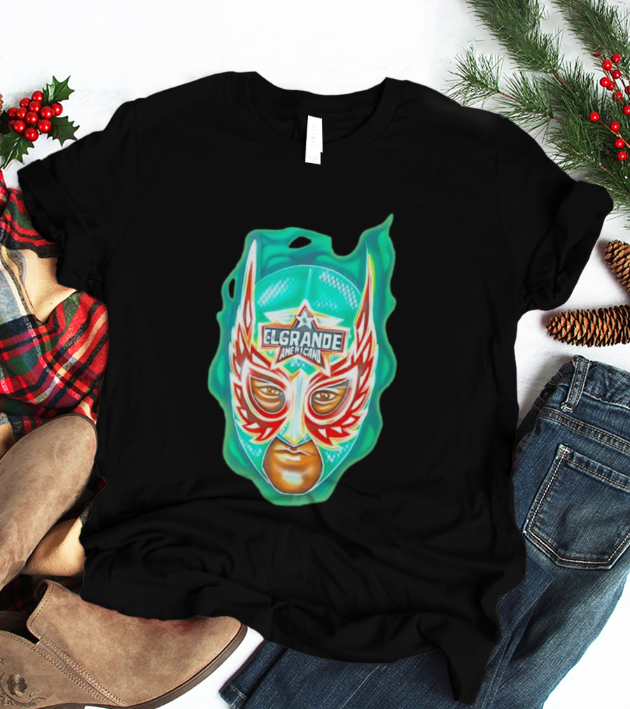 El Grande Americano Luchador Mask Art Bright T-Shirt