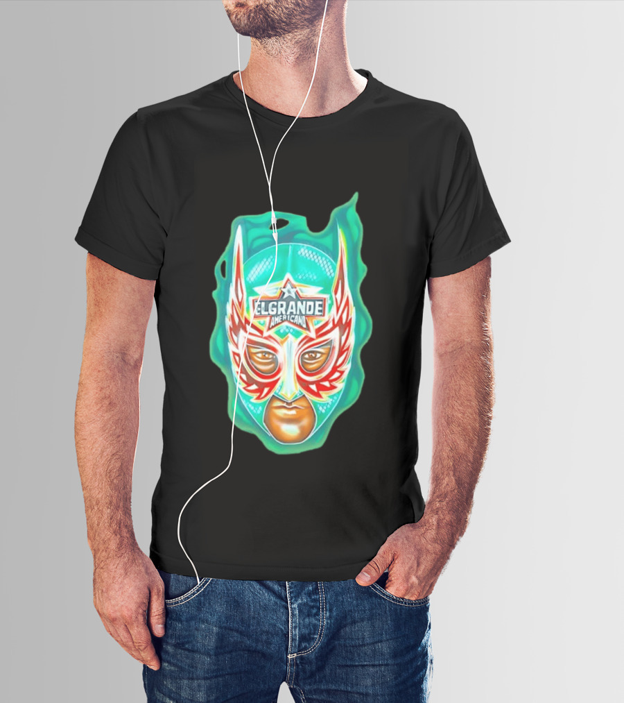 El Grande Americano Luchador Mask Art Bright T-Shirt