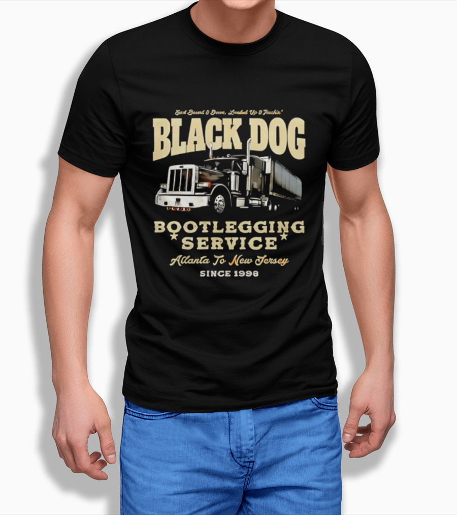 Black Dog Boot Service Atlanta To New Jersey Since 1998 Truck T-Shirt