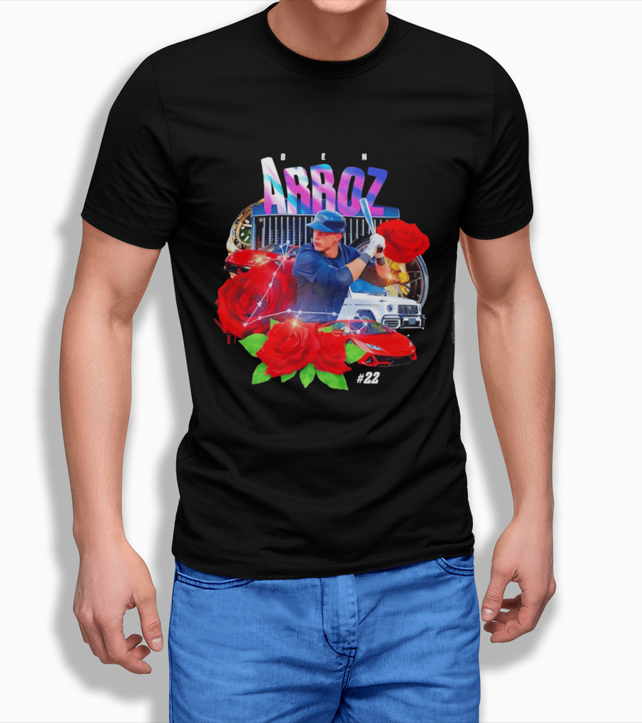 Ben Arroz Baseball Player Luxury Cars Roses #22 T-Shirt
