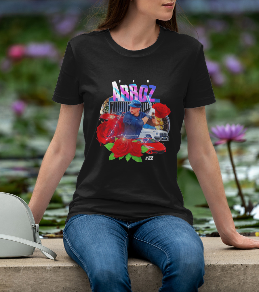 Ben Arroz Baseball Player Luxury Cars Roses #22 T-Shirt