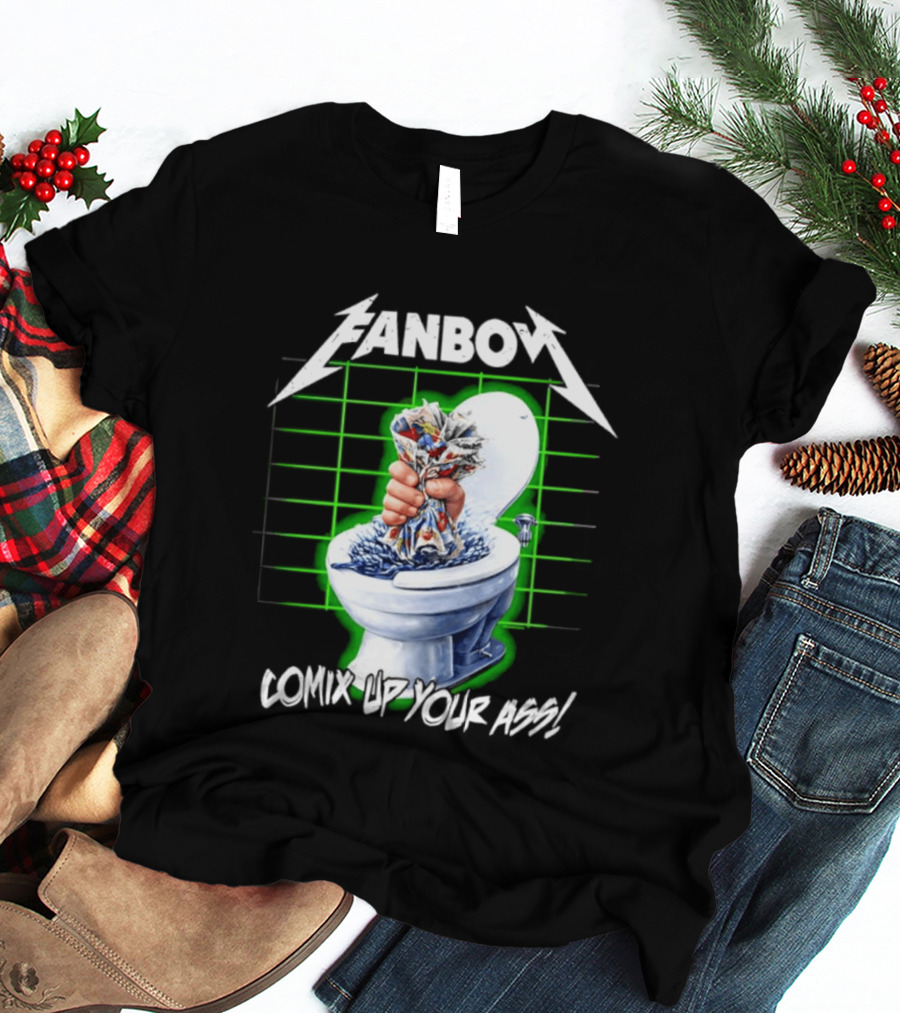 FANBOY Comix Up Your Ass Toilet Hand Print T-Shirt