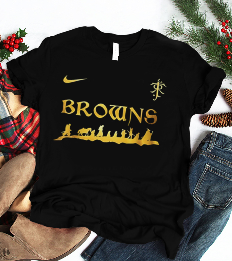 Cleveland Browns Nike Fellowship Inspired By Lord Of The Rings Collaboration T-Shirt