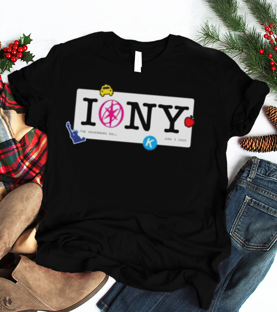 I Love NY The Governors Ball 2026 Statue Of Liberty Apple K T-Shirt