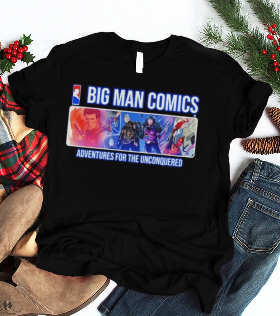Big Man Comics Adventures For The Unconquered Dean Cain Action Heroes T-Shirt