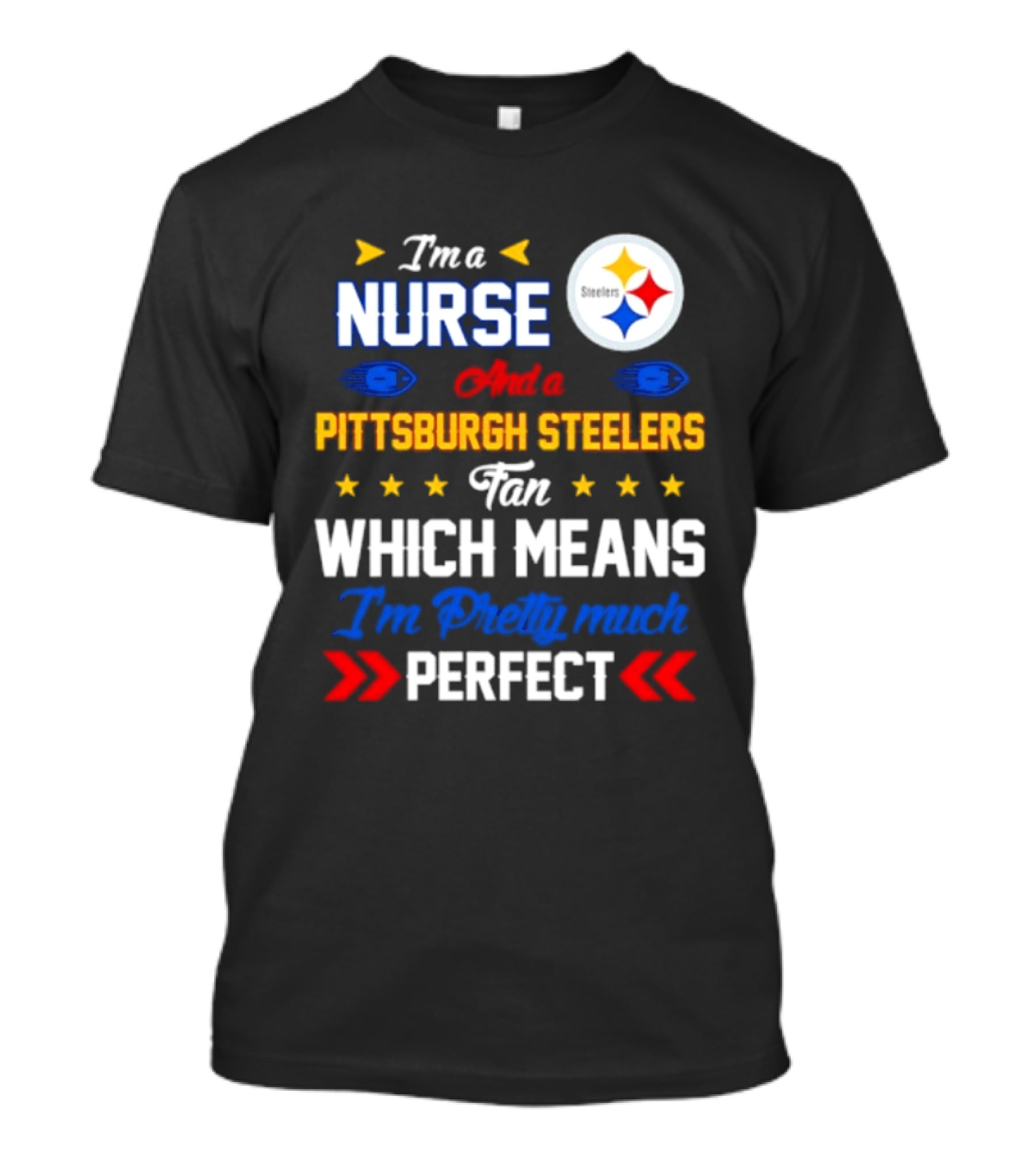 I'm A Nurse And Pittsburgh Steelers Fan Which Means I'm Pretty Much Perfect T-Shirt