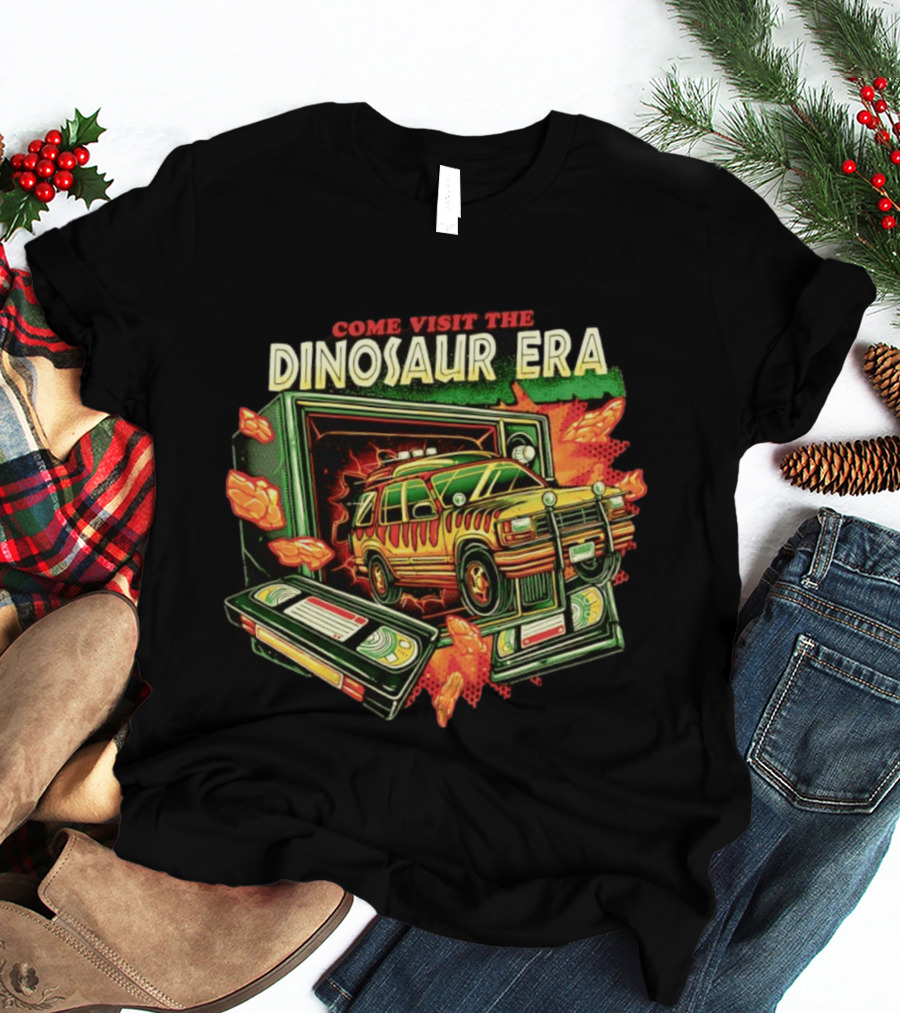 Come Visit The Dinosaur Era Jurassic Park Ford Explorer 90s Movie VHS Adventure T-Shirt