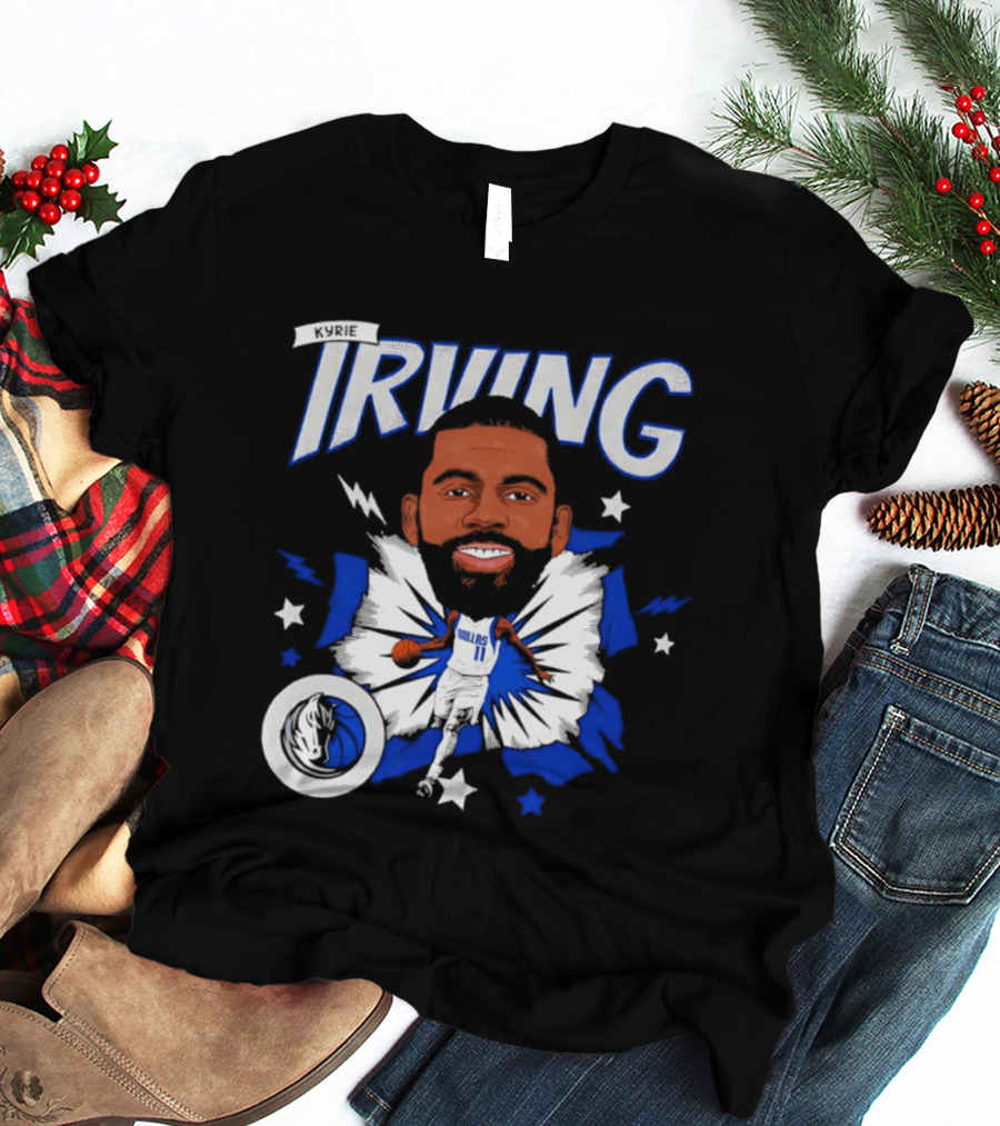 Kyrie Irving Dallas Mavericks NBA Number 11 Player Starburst T-Shirt