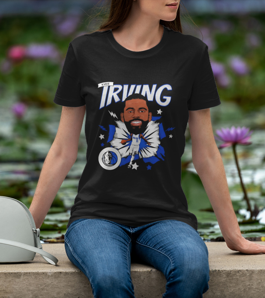 Kyrie Irving Dallas Mavericks NBA Number 11 Player Starburst T-Shirt