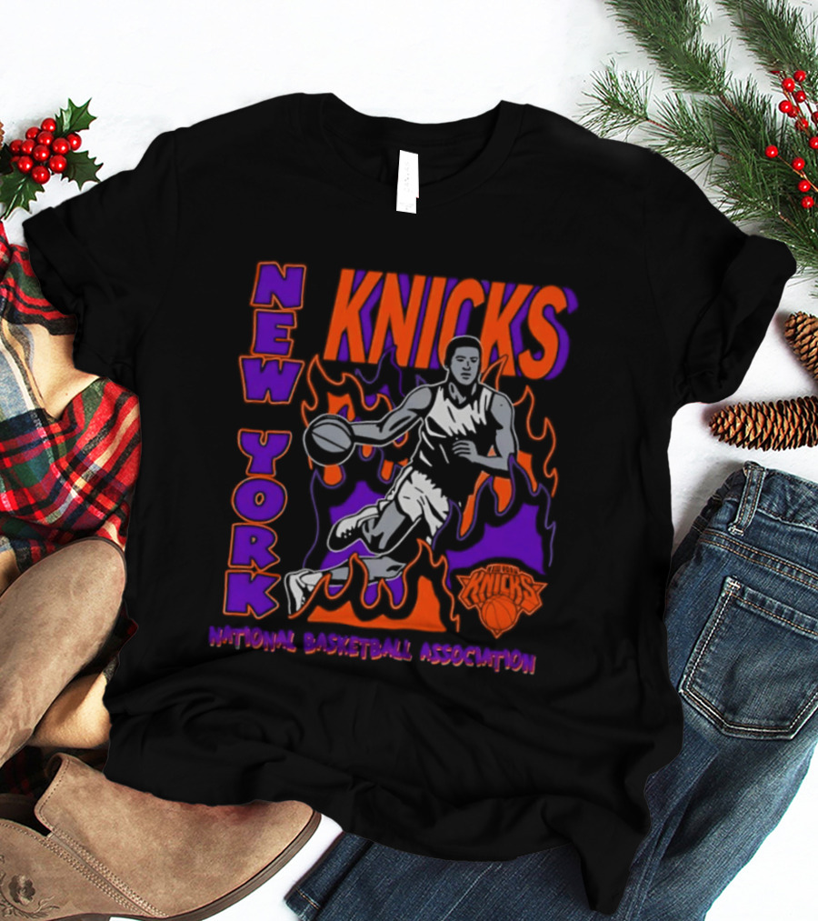 New York Knicks National Basketball Association Flame Player T-Shirt