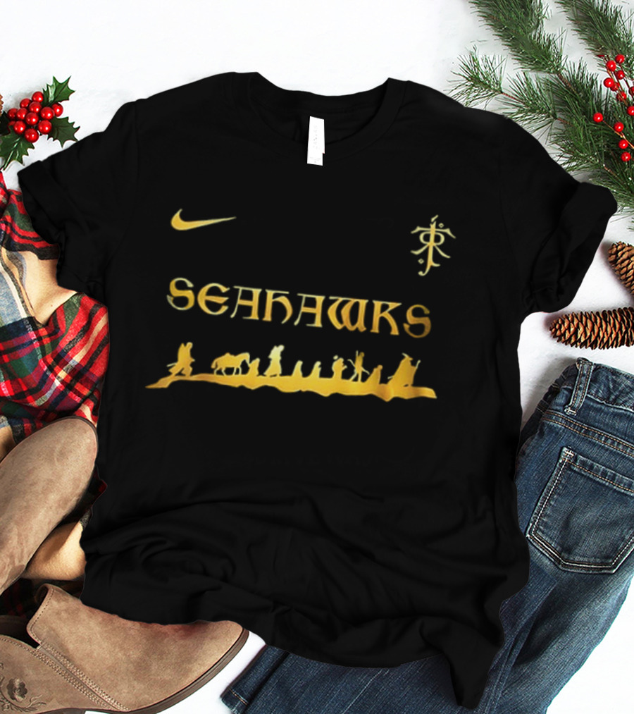 Seattle Seahawks Nike Lord Of The Rings Collaboration With Tolkien T-Shirt