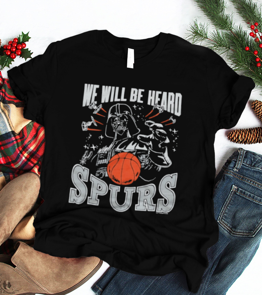 Star Wars San Antonio Spurs We Will Be Heard Dark Side Spurs T-Shirt