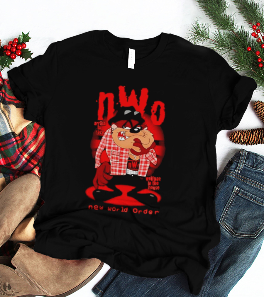 NWo Wolfpac Taz Tasmanian Devil New World Order Arriba La Raza T-Shirt